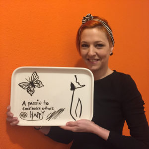 Meta Hiltebrand with her plate